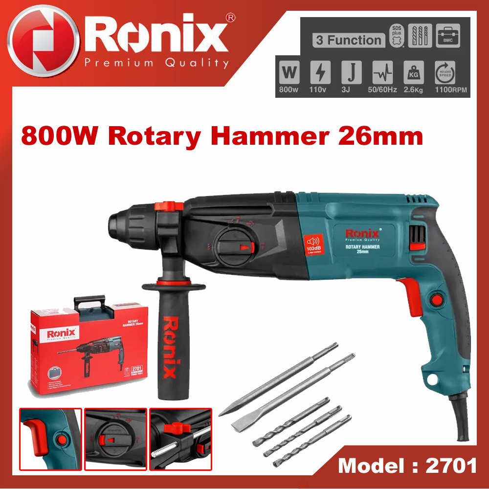 Ronix 800w Rotary Hammer Drill — buy online Australia