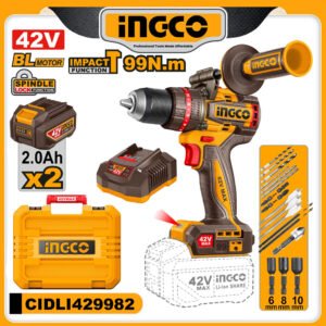 INGCO 42V Compact Brushless Cordless Impact Drill – 99N.m — buy online Australia