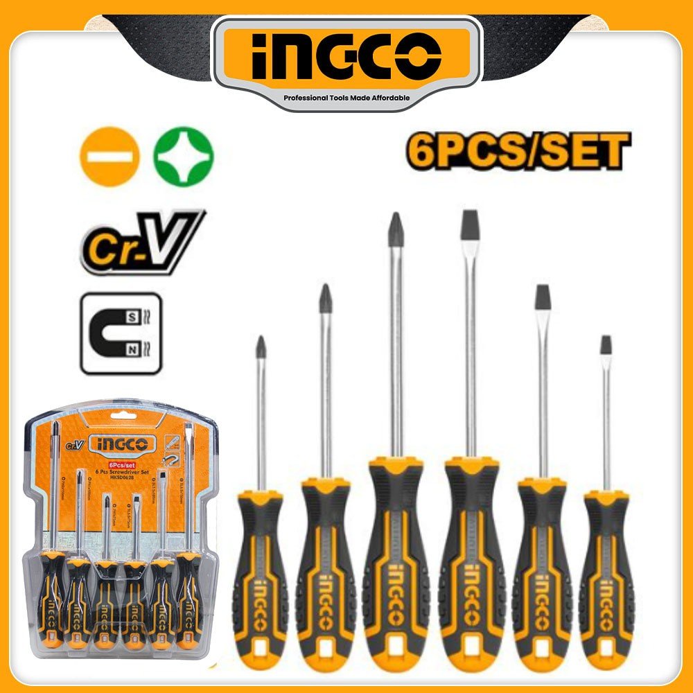 INGCO 6pcs Heavy Duty Screwdriver Set — buy online Australia