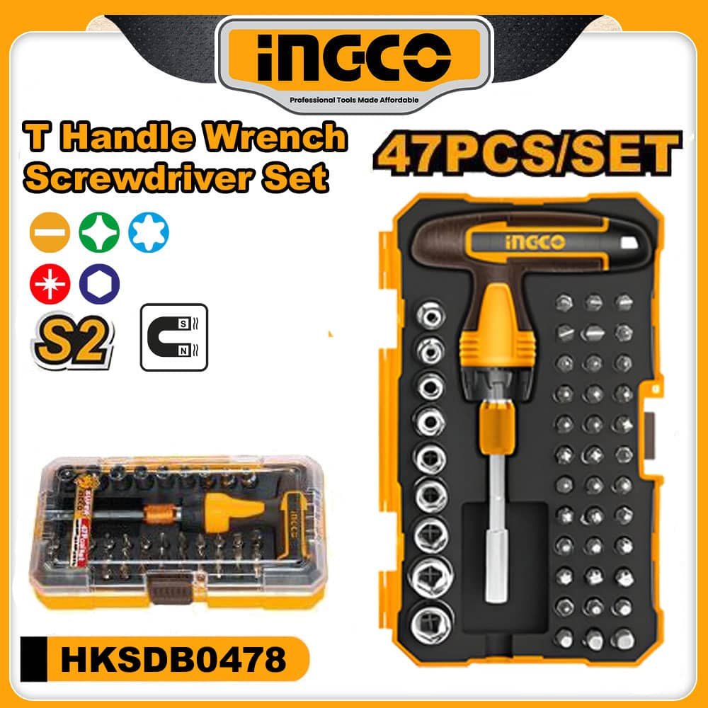 INGCO 47pcs T-Handle Wrench and Screwdriver Set — buy online Australia