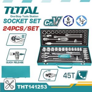 TOTAL 24PCS 1/2″ SOCKET SET — buy online Australia