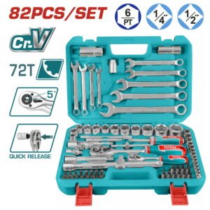 TOTAL 82pcs 1/4″ & 1/2″ socket set — buy online Australia