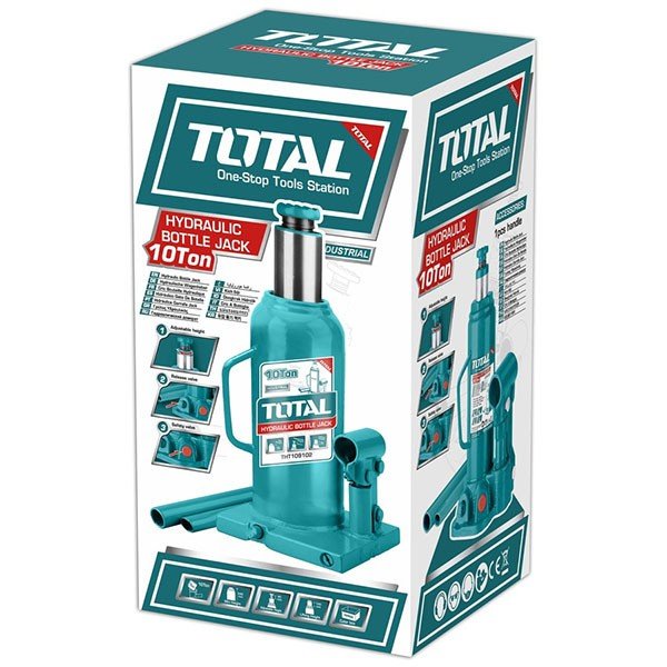 TOTAL 10 Ton Hydraulic Bottle Jack — view 2