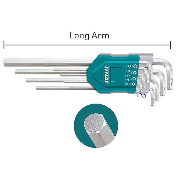 TOTAL 9pcs Hex Key (Long) — buy online Australia