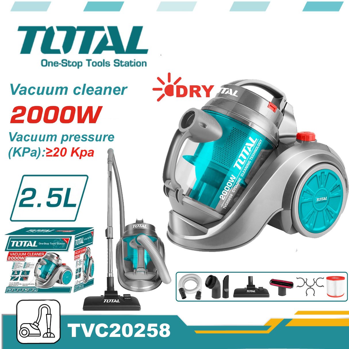 TOTAL 2000W Vacuum Cleaner — buy online Australia