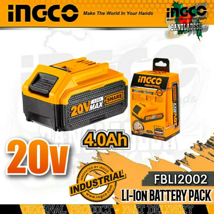 Ingco 20V Lithium-Ion 4.0Ah Battery — buy online Australia