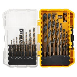 Dewalt 23 Piece Black and Gold Drill Bit Set – 1mm-12mm — buy online Australia
