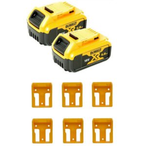 DeWalt DCB184 18V XR 5.0Ah Li-Ion Batteries (Twin Pack) + 6 Pack Battery Holders — buy online Australia