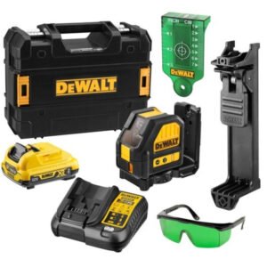 DeWalt DCE088D1G 12V Self Levelling Cross Line Laser Kit (Green Beam & 1 x 2.0Ah Battery, Charger & Case) — buy online Australia