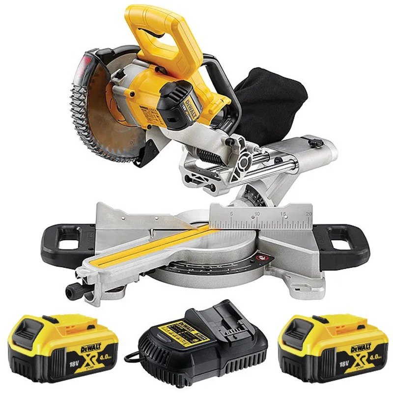 DeWalt DCS365M2 18V XR 184mm XPS Slide Mitre Saw (2 x 4.0Ah Li-Ion Batteries) — buy online Australia