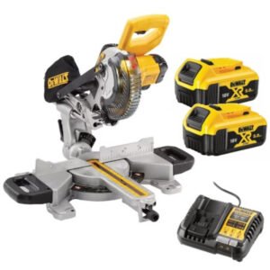DeWalt DCS365P2 18V XR Cordless XPS 184mm Mitre Saw Kit (2 x 5.0Ah Li-Ion Batteries & Charger) — buy online Australia