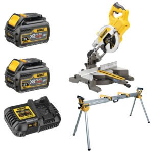 DeWalt DCS777T2 54V XR Flexvolt Mitre Saw Kit With DE7023 Stand – 2 x 6.0Ah Li-ion Batteries and Charger — buy online Australia