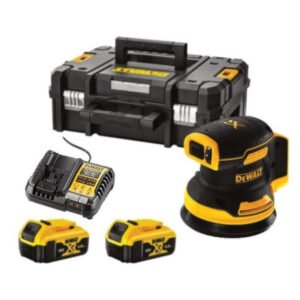 DeWalt DCW210P2-GB 18v XR Brushless Random Orbit Sander 125mm with 2 x 5Ah Batteries, Charger and Case — buy online Australia
