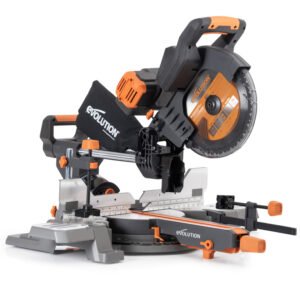 Evolution R255SMS-DB+ 255mm Double Bevel Sliding Compound Mitre Saw with TCT Blade 240v — buy online Australia