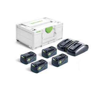 Festool 577710 Energy Set SYS 18V 4×5,0/TCL 6 DUO 4 x 5ah Batteries and Charger Set In Systainer — buy online Australia