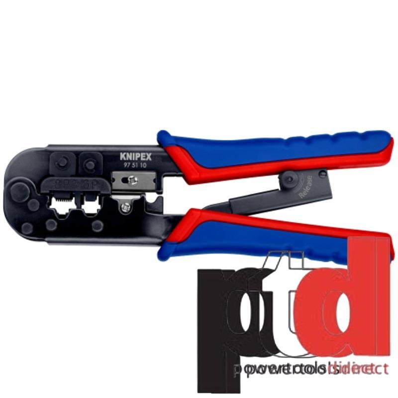 Knipex 975110 Crimping Pliers for Western Plugs RJ45/RJ11 Network Cat5 — buy online Australia