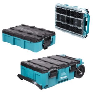 Makita 3 Piece MakTrak Set – Rolling Tool Chest, Medium Toolbox & Low Profile Medium Organiser — buy online Australia