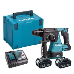Makita DHR242RTJ 18V Cordless Brushless SDS+ Rotary Hammer Drill Set With 2x5Ah Batts — buy online Australia