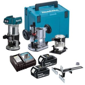 Makita DRT50RMJX2 18v Cordless Brushless Laminate Router Trimmer + Plunge Base + — buy online Australia