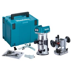 Makita DRT50ZJ 18V LXT Brushless Router/Trimmer (Body Only) with 195563-0 Plunge Router Base — buy online Australia