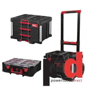 Milwaukee 3 Piece Packout Bundle – 4932464078 Trolley Case, 4932472130 3 Drawer Tool Box & 4932478625 Deep Organiser — buy online Australia