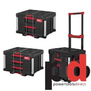 Milwaukee 3 Piece Packout Bundle – 4932498651 Packout Rolling Drawer, 4932472130 3 Drawer Tool Box & 4932472129 2 Drawer Tool Box — buy online Australia