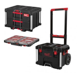 Milwaukee 3 Piece Packout Set- Trolley Case, 2 Drawer Tool Box & Slim Organiser Case — buy online Australia