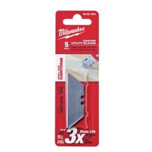 Milwaukee 48221934 Carton Utility Knife Blades (Rounded) Pack of 5 — buy online Australia