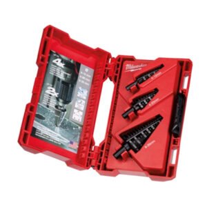 Milwaukee 48899399 3 Piece Step Drill Bit Set (4mm – 12mm / 4mm – 20mm / 6mm – 35mm) — buy online Australia