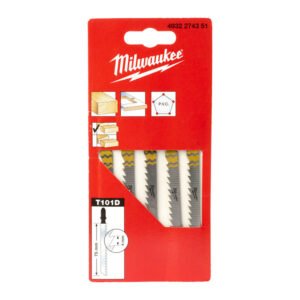 Milwaukee 4932274351 T101D Jigsaw Blades – Pack of 5 – Clean and Splinter Free Cutting — buy online Australia