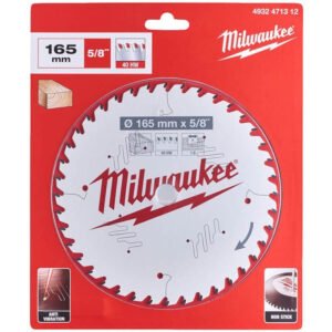 Milwaukee 4932471312 Wood Cutting Anti-Friction Circular Saw Blade (165mm x 5/8″ x 40T) — buy online Australia
