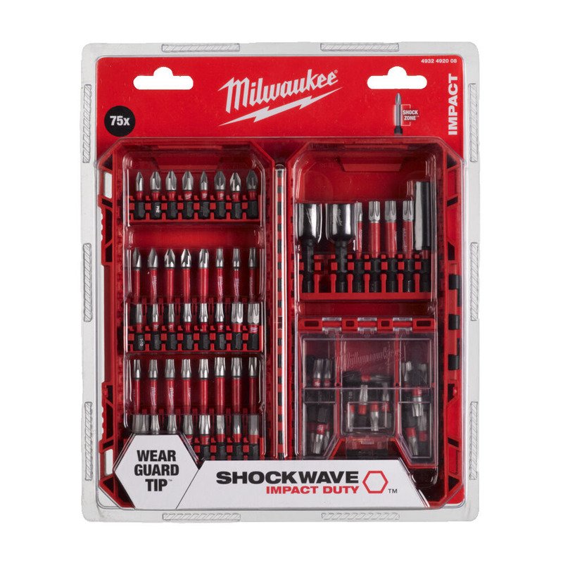 Milwaukee 4932492008 Shockwave 75pc Impact Duty Bit Set — buy online Australia