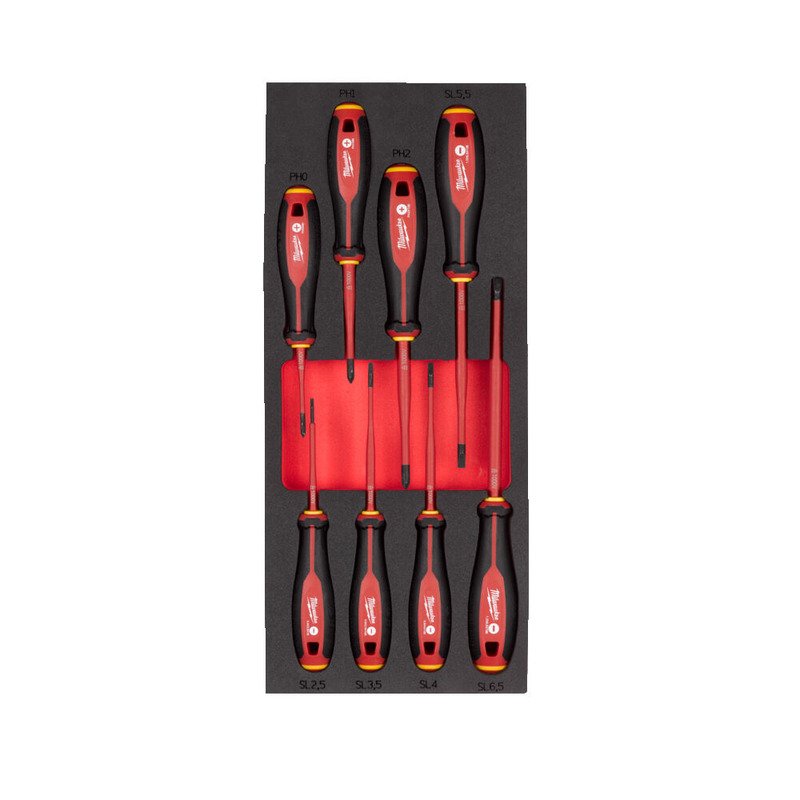 Milwaukee 4932493249 VDE Tri-lobe Screwdriver Set Foam Insert — buy online Australia