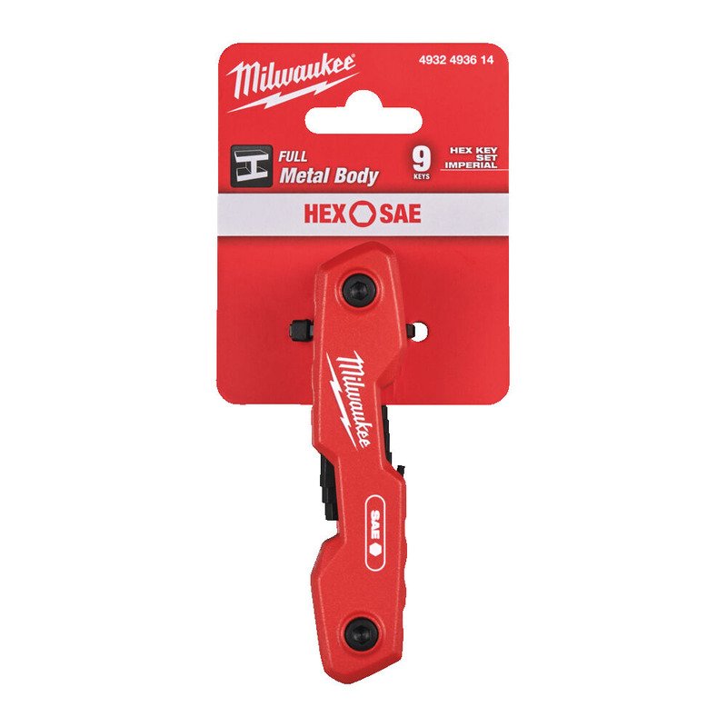 Milwaukee 4932493614 9pc Imperial Folding Hex Key Set — buy online Australia