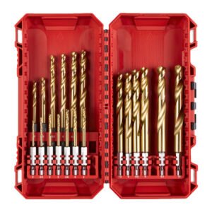 Milwaukee 4932493866 19pc Shockwave HSS-G Tin Red Hex, Metal Drill Bit Set — buy online Australia