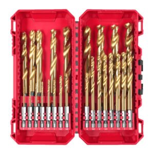 Milwaukee 4932500420 Red Hex Shockwave HSS-TIN Metal Drill Bit Set – 25 Pieces — buy online Australia