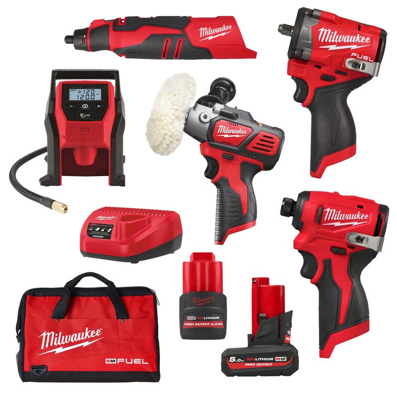 Milwaukee 5 Piece M12 Automotive Tool Kit — buy online Australia