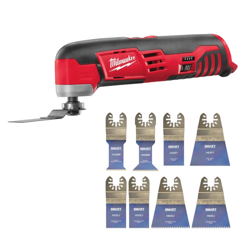 Milwaukee C12MT 12V Compact Multi-Tool (Body Only) & H8MAK 8 Piece Blade Set — buy online Australia
