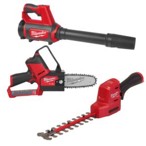 Milwaukee M12 3 Piece Gardening Power Tool Set – Hedge Trimmer, Pruning Saw & Blower — buy online Australia