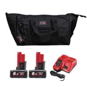 Milwaukee M12 6.0Ah Energy Pack In PTM Bag – 2 x M12B6 6.0Ah Batteries, Fast Charger with PTM Bag — buy online Australia