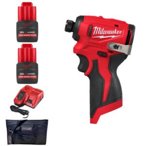 Milwaukee M12BLIDRC-0 12v Compact Brushless Impact Driver Kit – 2 x 2.5ah High Output Batteries, Charger & PTM Bag — buy online Australia