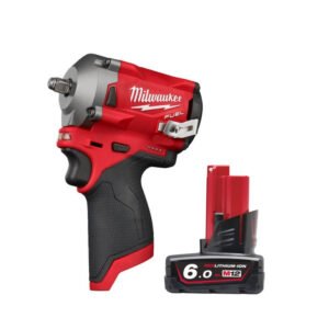 Milwaukee M12FIW38-0 12V Fuel 3/8″ Impact Wrench (Body Only) & 6.0Ah Battery — buy online Australia