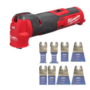 Milwaukee M12FMT-0 Fuel Brushless Multi-Tool Bare Unit & H8MAK 8 Piece Blade Set — buy online Australia