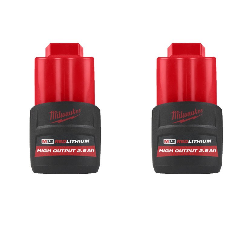 Milwaukee M12HB2.5 12v High Output 2.5ah Battery (Twin Pack) — buy online Australia