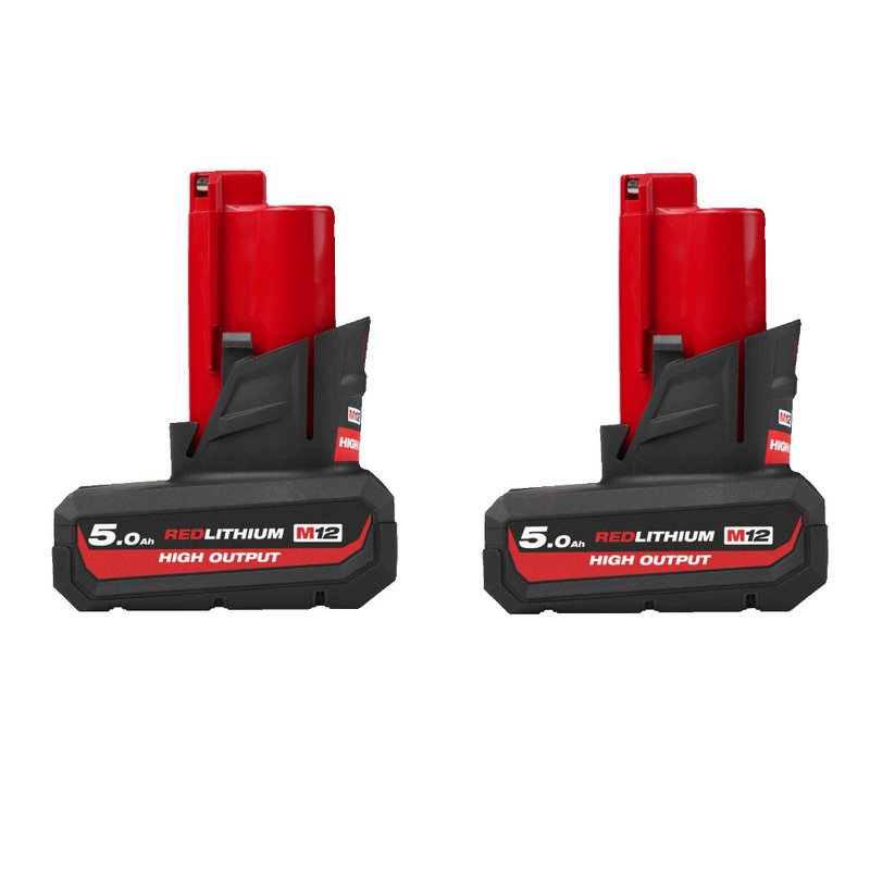 Milwaukee M12HB5 12v 5ah High Output Battery (Twin Pack) — buy online Australia