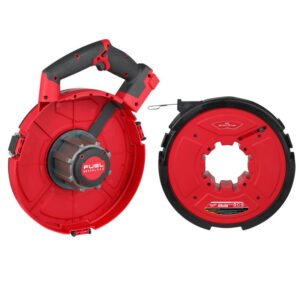 Milwaukee M18 FPFT-0 18V FUEL Fish Tape Naked & 48445178 72m x 3mm Steel Fish Drum — buy online Australia