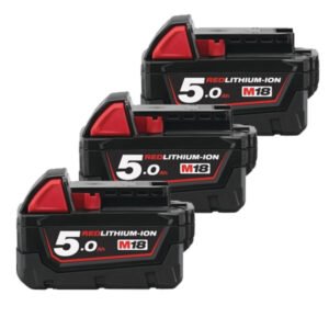 Milwaukee M18B5 18V 5.0Ah RedLithium-Ion Batteries (Triple Pack) — buy online Australia