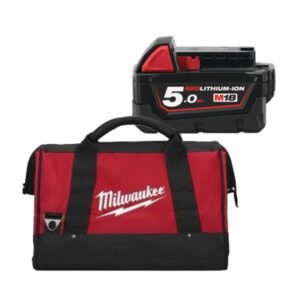 Milwaukee M18B5 18V 5.0Ah RedLithium-Ion Battery & 12” Toolbag — buy online Australia
