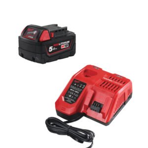 Milwaukee M18B5/M12-18FC 5.0Ah RedLithium-Ion Battery & Fast Charger Bundle (1 x Batt) — buy online Australia