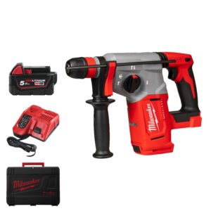 Milwaukee M18BLHX-501X 18v Brushless 4 Mode 26mm SDS-Plus Hammer with Fixtec Chuck Kit — buy online Australia
